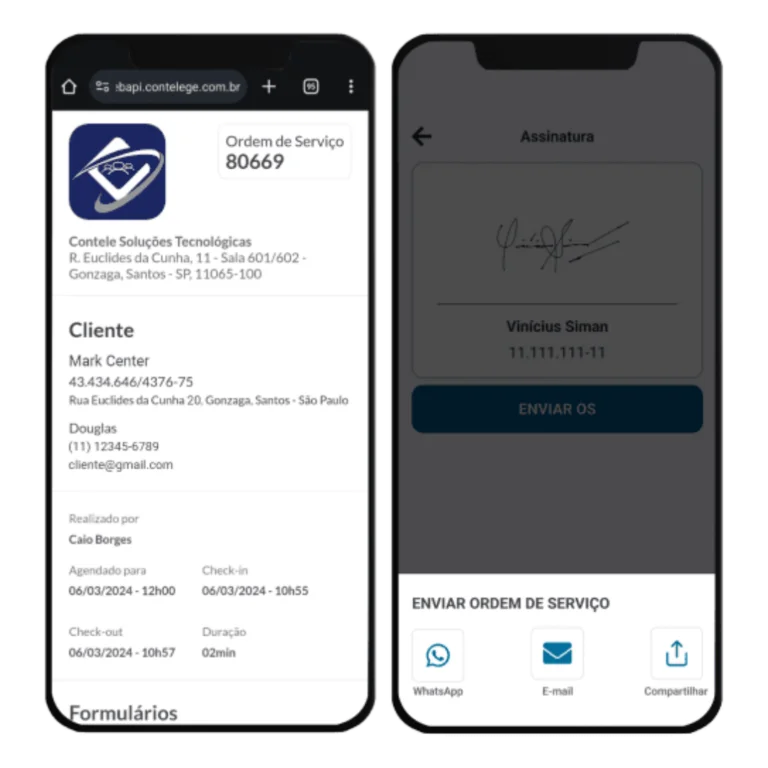 Ordem de Serviço - tela 2