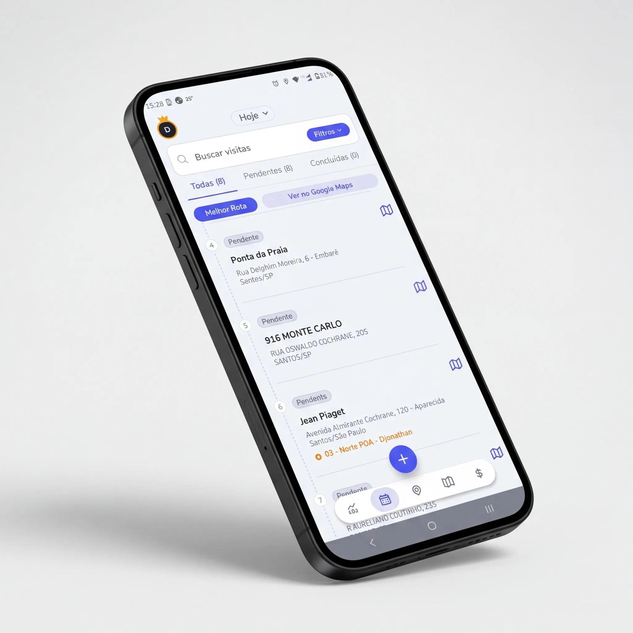 Roteirização - tela 1
