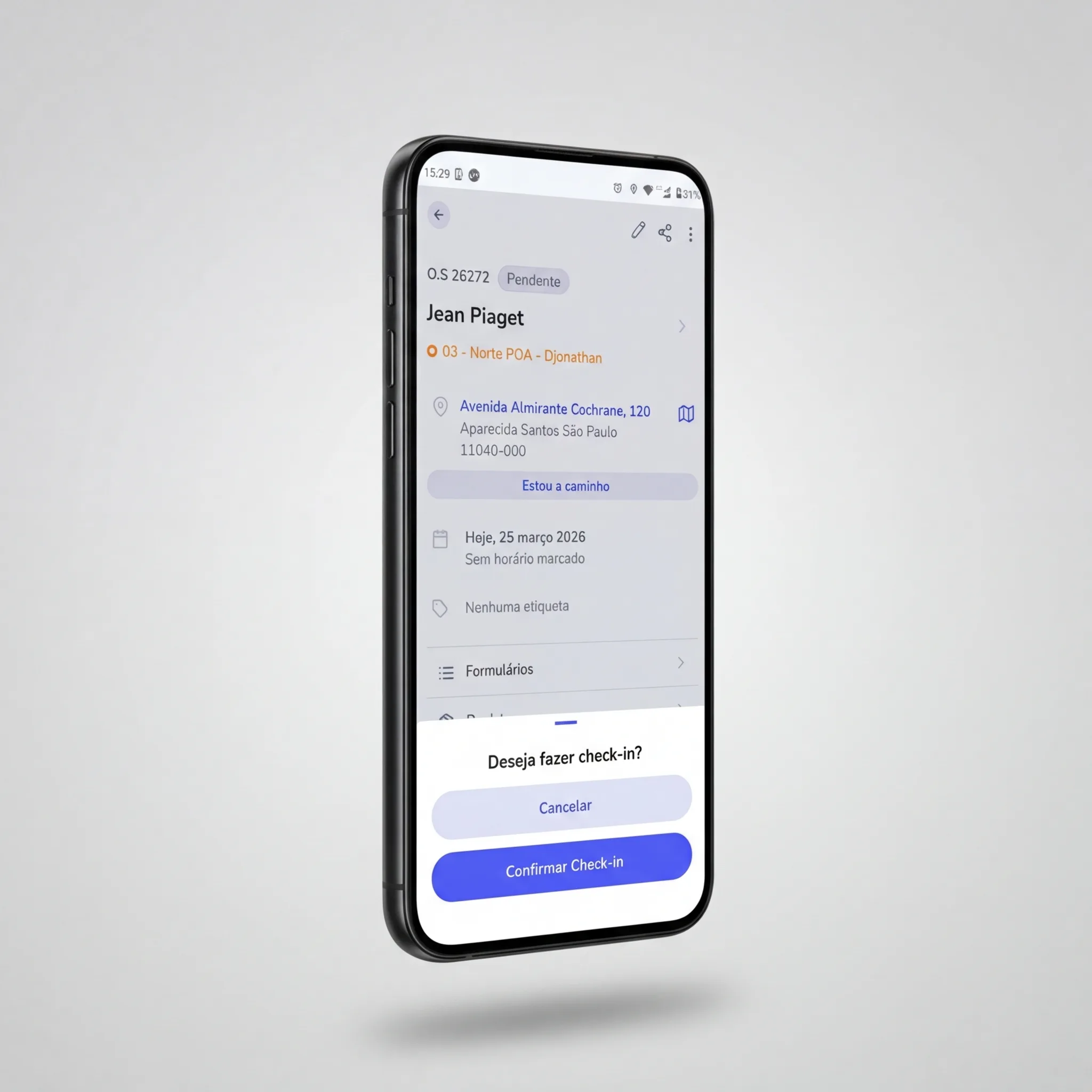 Controle de Visitas - tela 2